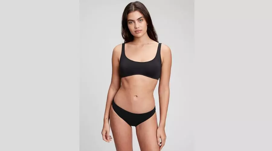 Recycled high rise bikini bottom