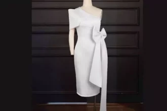 one shoulder cocktail dress