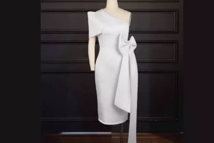 one shoulder cocktail dress
