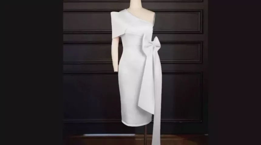 one shoulder cocktail dress