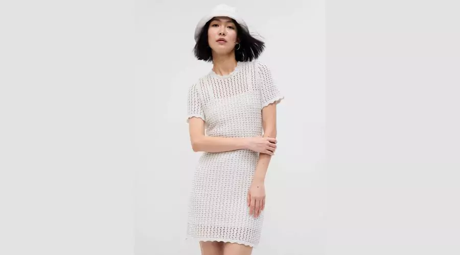 Crochet mini dress
