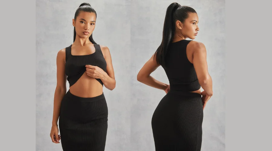 Black Basic Knitted Vest