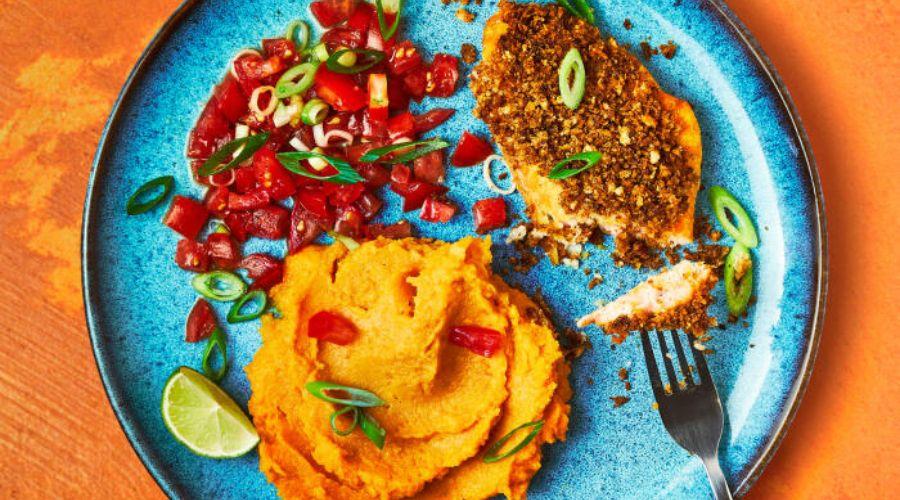 Caribbean-Style Smoky Basa With Sweet Potato Mash
