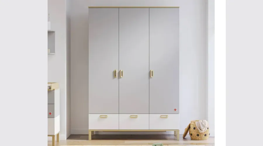 Cleo Baby 3-door wardrobe