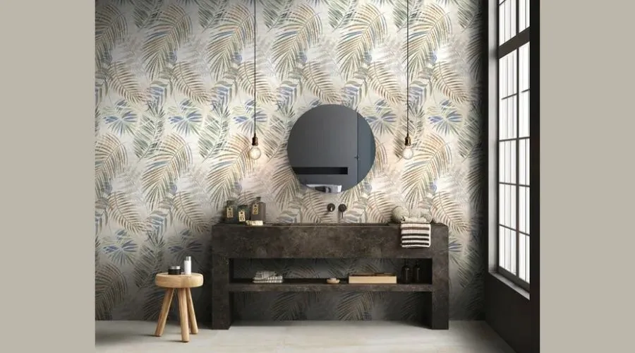Concrete effect porcelain bathroom tile