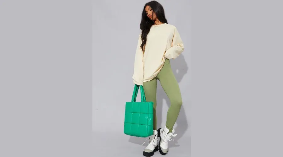 Cotton Sand Oversized Long Sleeve T-Shirt