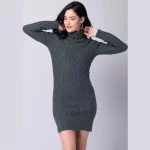 High-neck dress
