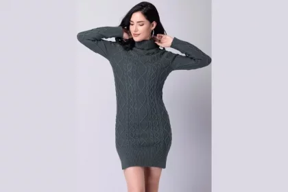 High-neck dress