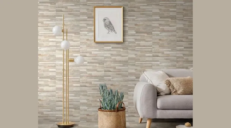 Thick stone covering bathroom tile