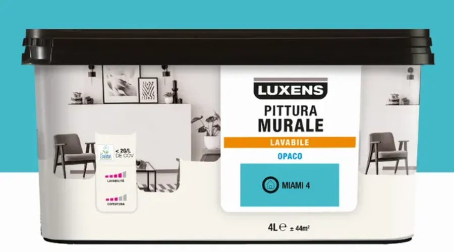 Washable interior paint, LUXENS Matt Miami blue 4 matt