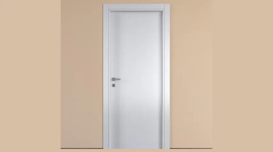 Handle on rosette with GHIDINI GM08 escutcheon in satin chrome zamak