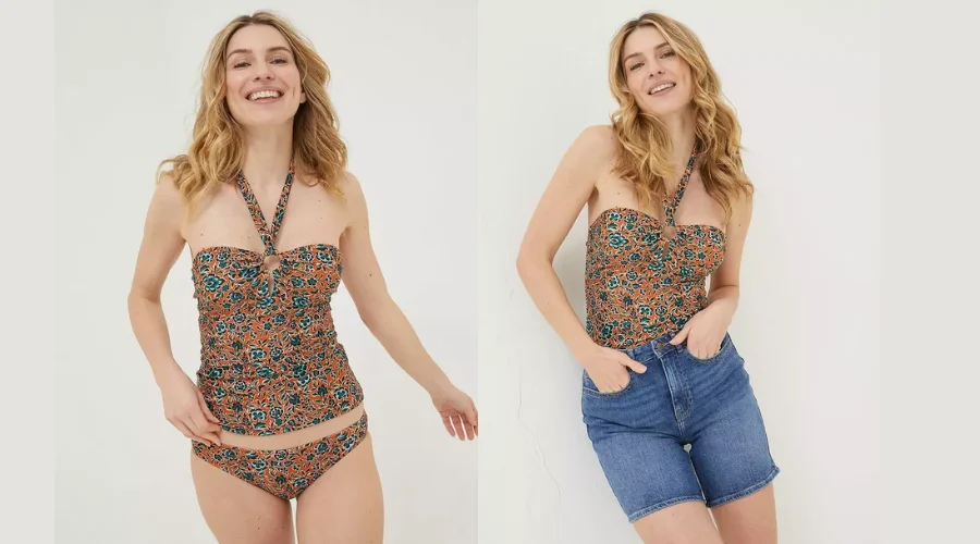 Sketched Floral Hoop Tankini Top