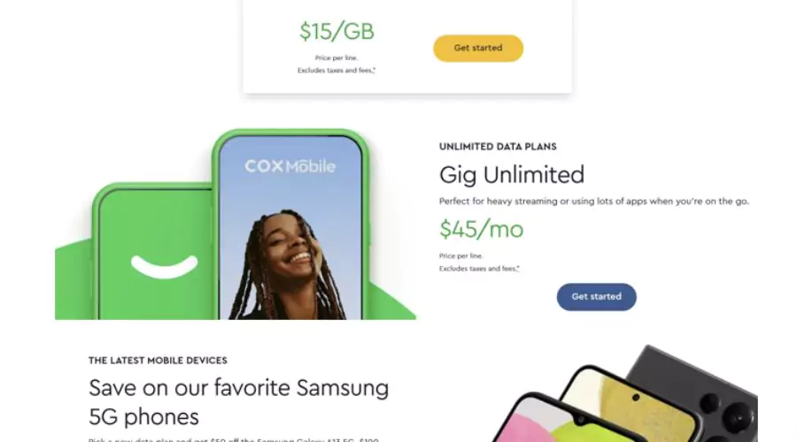 Cox Mobile Data Plans - Choose From The Best 