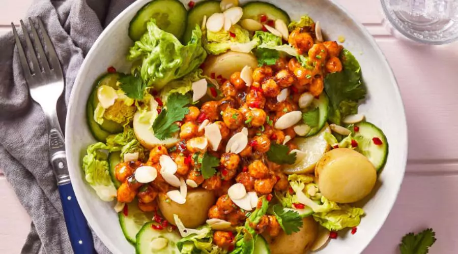 Creamy Coronation Chickpea Salad