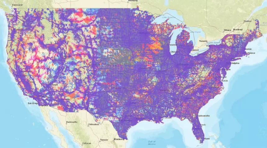 network coverage map