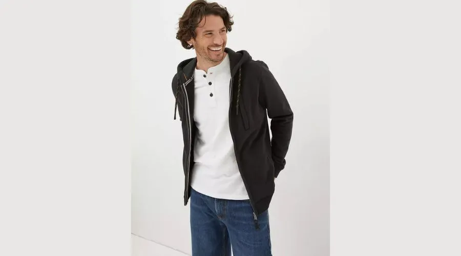 Brooke Zip Through Hoodie- Black