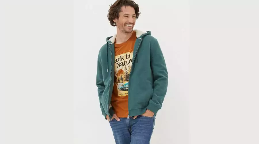 Jade Green Fleece Lined Hoodie