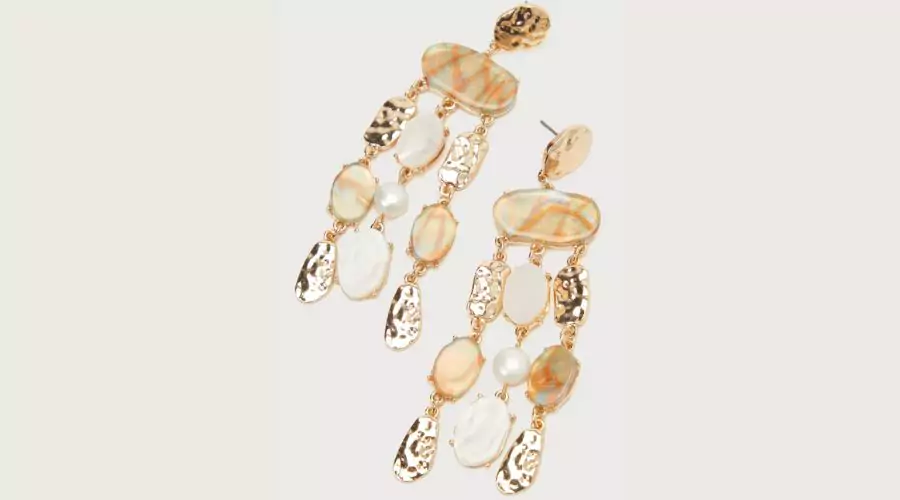 Gold Hammered Earrings