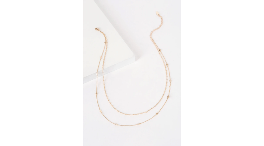 14KT Gold Layered Choker Necklace