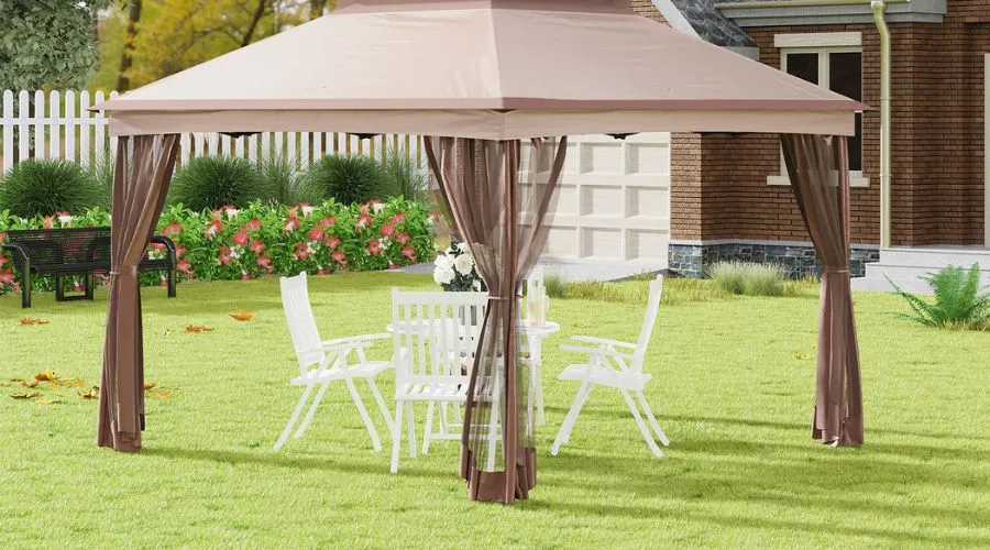 3x3M Metal Gazebo Party Canopy Pop Up Tent