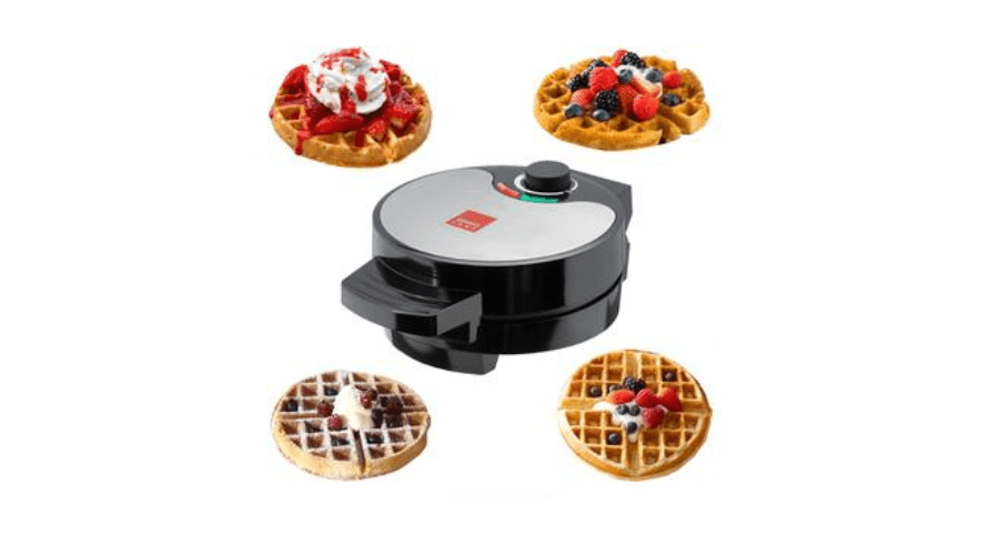 American Iron Round Non-Stick Waffle Maker 700W