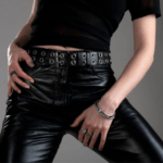 Black leather Jeans