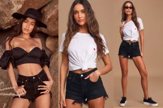 High-Waisted Denim Shorts