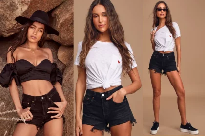 High-Waisted Denim Shorts
