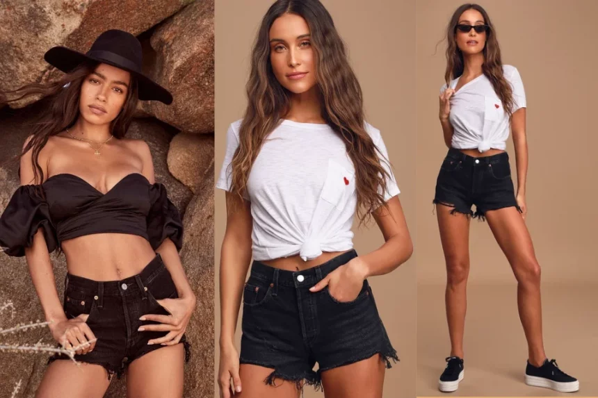 High-Waisted Denim Shorts