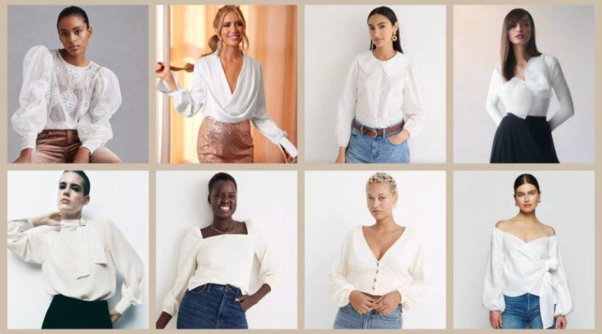 white blouses for women