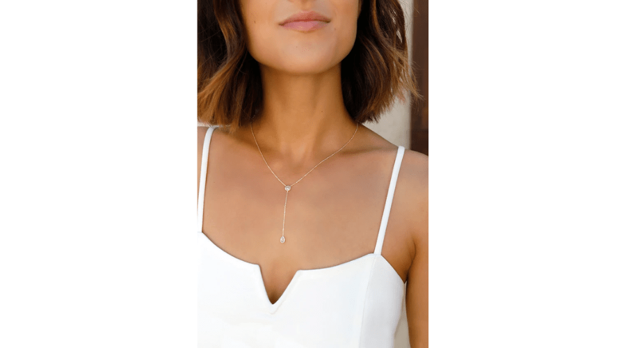 Wishing on a Star Sterling Silver Drop Necklace