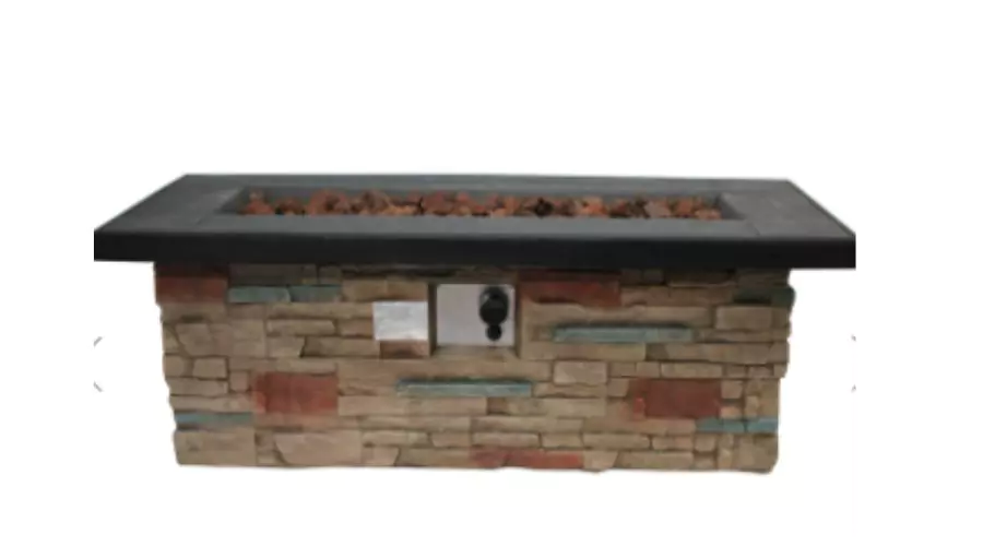 Brick Effect Rectangular Fire Pit