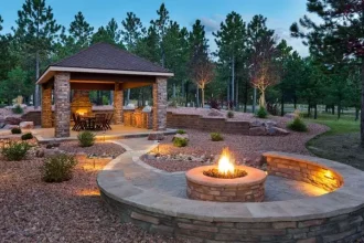 Gas fire pit for garden