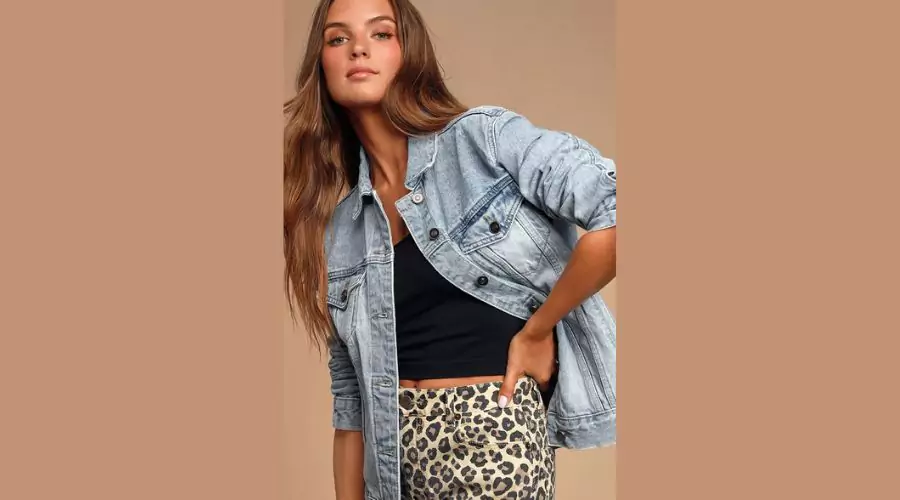 Lalah Light Wash Oversized Denim Jacket