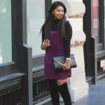 Turtleneck slip dresses