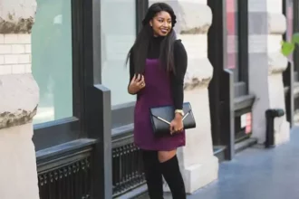 Turtleneck slip dresses