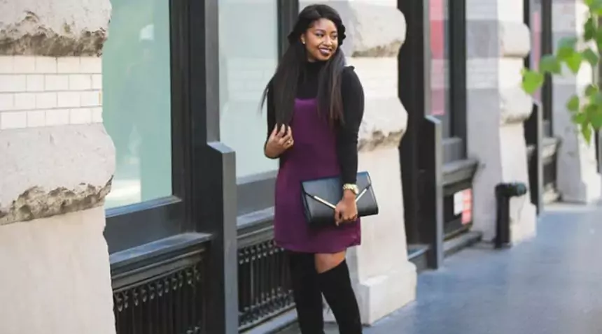 Turtleneck slip dresses