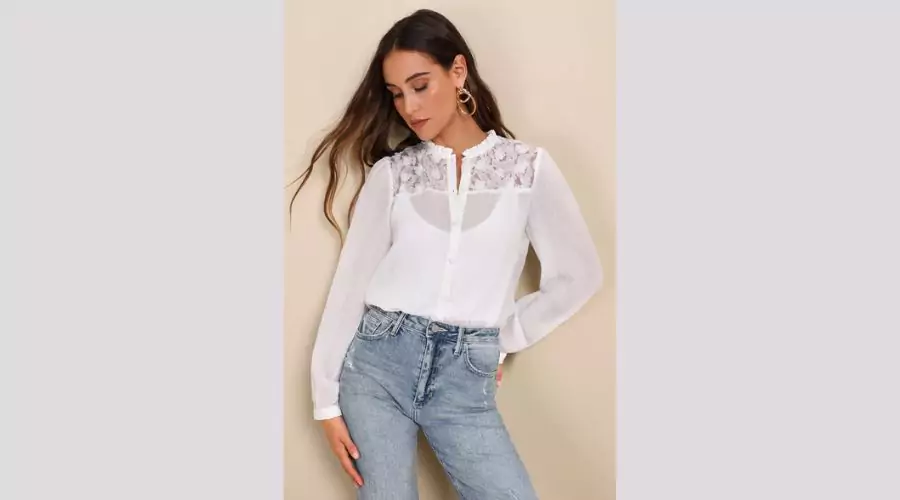 Lovely Delight Ruffled Long Sleeve Top