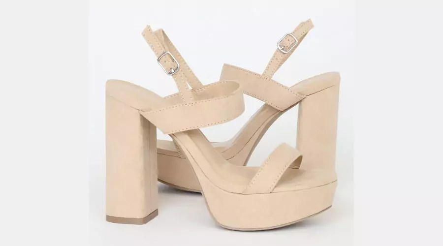 Acee Natural Suede Platform Heels