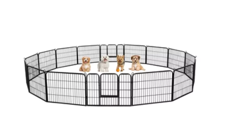16 Panels Steel Dog Playpen
