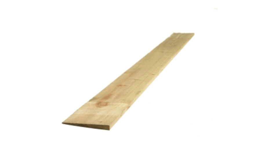 Green treated feather edge fencing board 2EX 