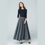 Pleated maxi skirt