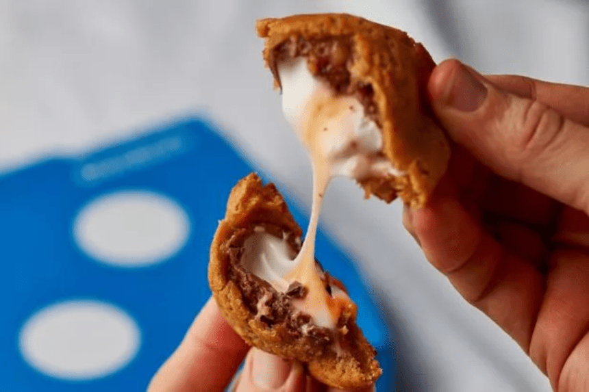 domino's cadbury creme egg cookies
