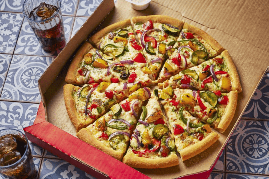 domino's grilled vegi pesto