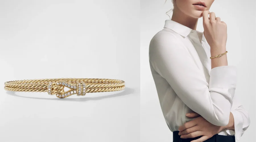 18K Gold Thoroughbred Loop Bracelet