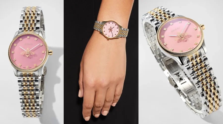 29mm Pink Dial Two-Tone Steel Bracelet Watch