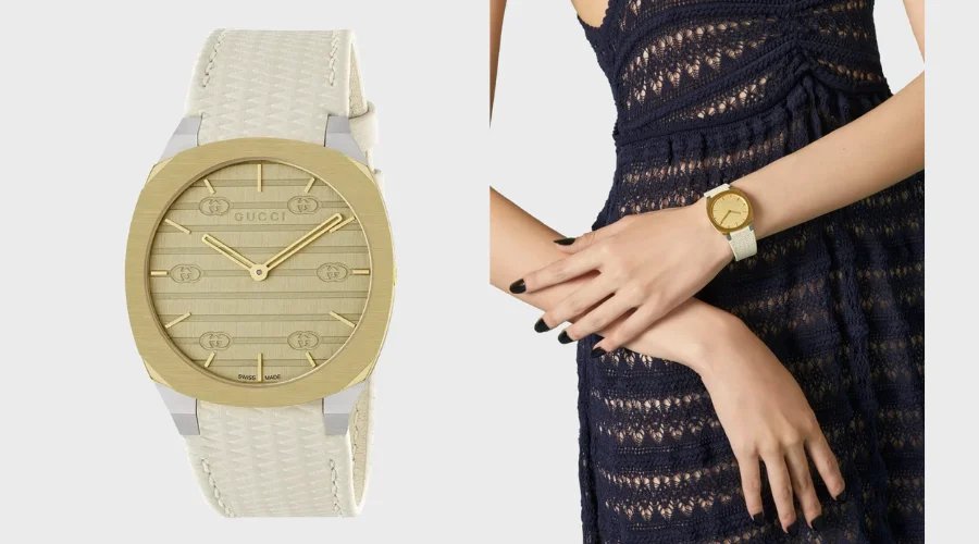 34mm 25H Quartz Watch with Leather Strap