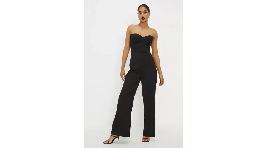 Dorothy Perkins Corset Detail Strapless Jumpsuit | Nowandlive