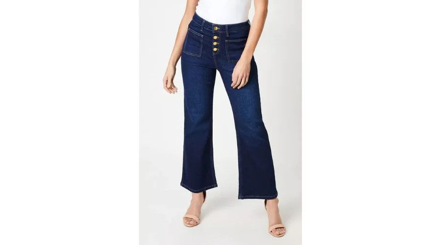 Dorothy Perkins - Petite High Rise Button Detail | Nowandive