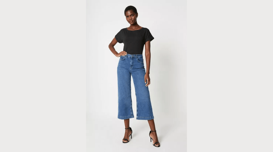 Heather Crop Wide Leg Jeans | Nowandlive